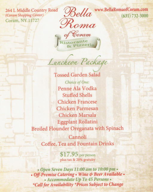 Bella roma coupons