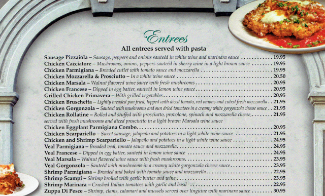 Bella Roma of Coram - Menu
